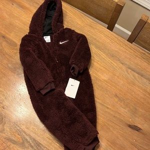 Brand new cozy Nike one piece fleece 24m